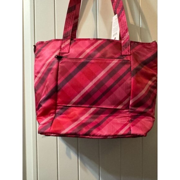 LUG Rally Tote Bag NWT - Berry Plaid - Picture 6 of 7